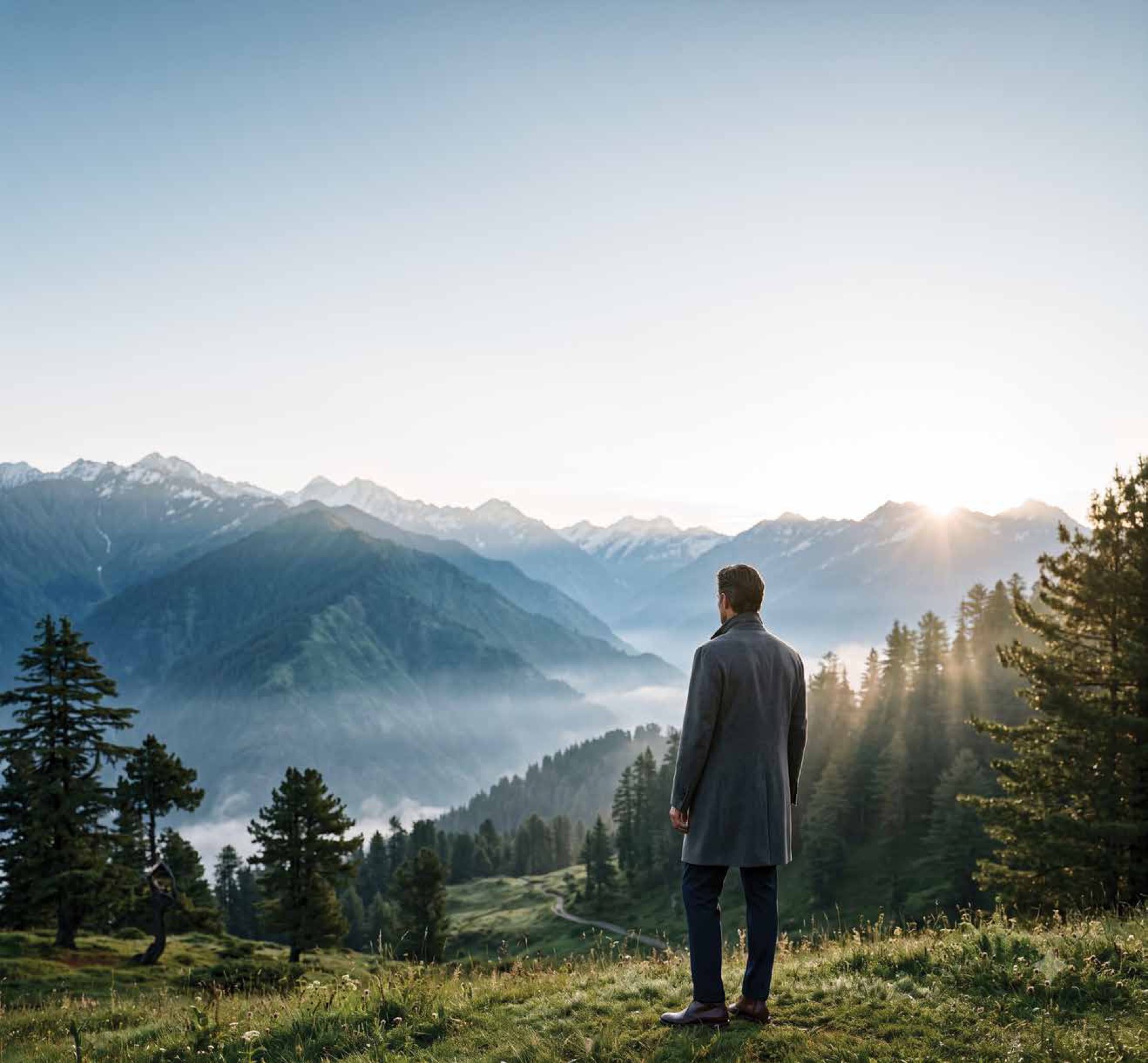 Overlooking the Gharshi Valley at sunrise